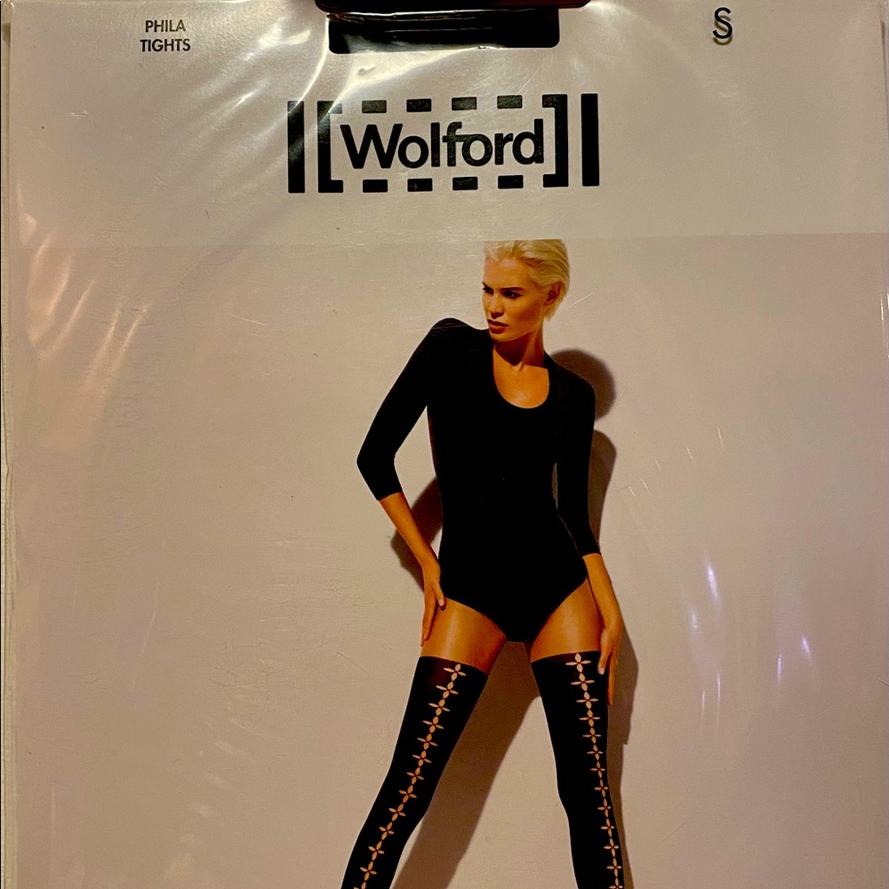 *NWT* Wolford Phila Tights in Sahara/Black (Small)